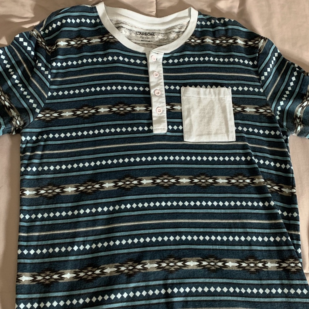 Blue Aztec/Tribal Design Tee
